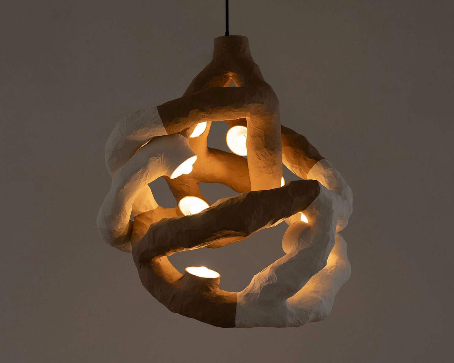 HANGING LIGHT SCULPTURE BY JEN WINK HAYS - 10 LIGHT CHANDELIER