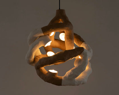 HANGING LIGHT SCULPTURE BY JEN WINK HAYS - 10 LIGHT CHANDELIER