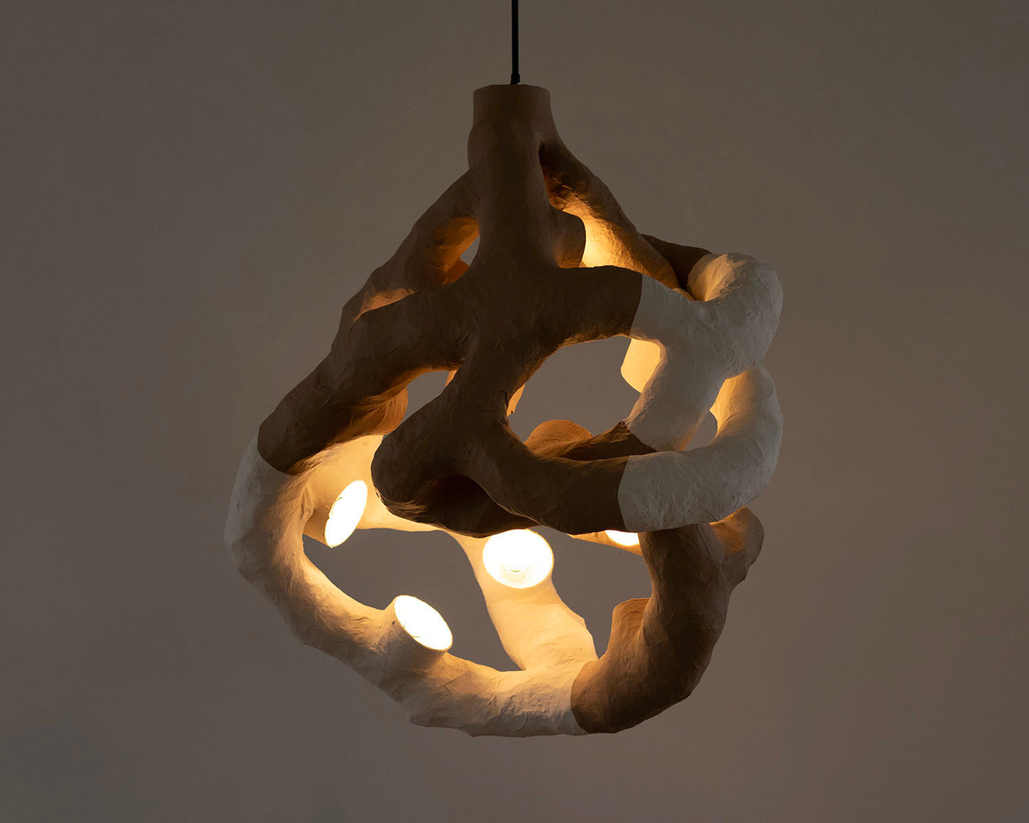HANGING LIGHT SCULPTURE BY JEN WINK HAYS - 10 LIGHT CHANDELIER