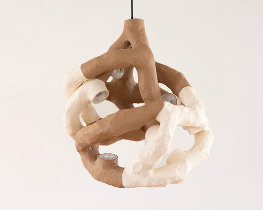HANGING LIGHT SCULPTURE BY JEN WINK HAYS - 10 LIGHT CHANDELIER