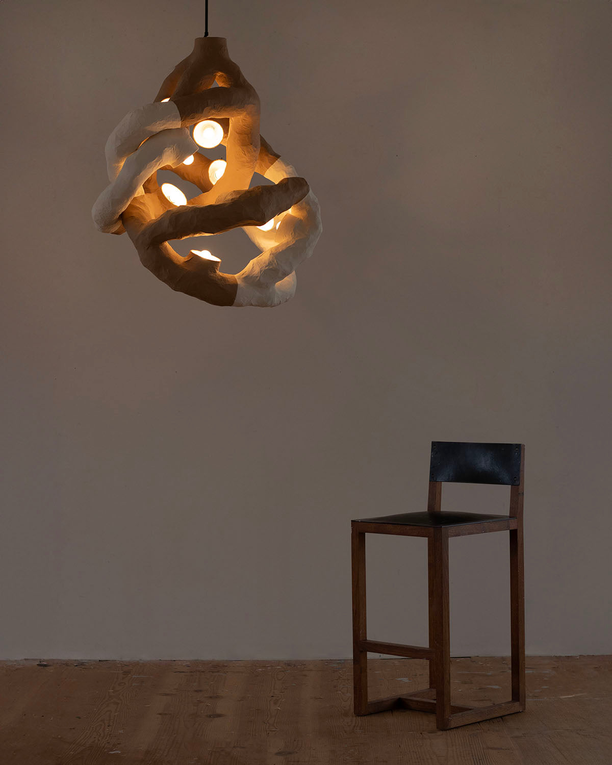 HANGING LIGHT SCULPTURE BY JEN WINK HAYS - 10 LIGHT CHANDELIER