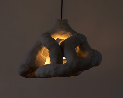 HANGING LIGHT SCULPTURE BY JEN WINK HAYS - 6 LIGHT CHANDELIER