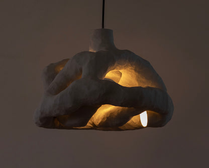 HANGING LIGHT SCULPTURE BY JEN WINK HAYS - 6 LIGHT CHANDELIER