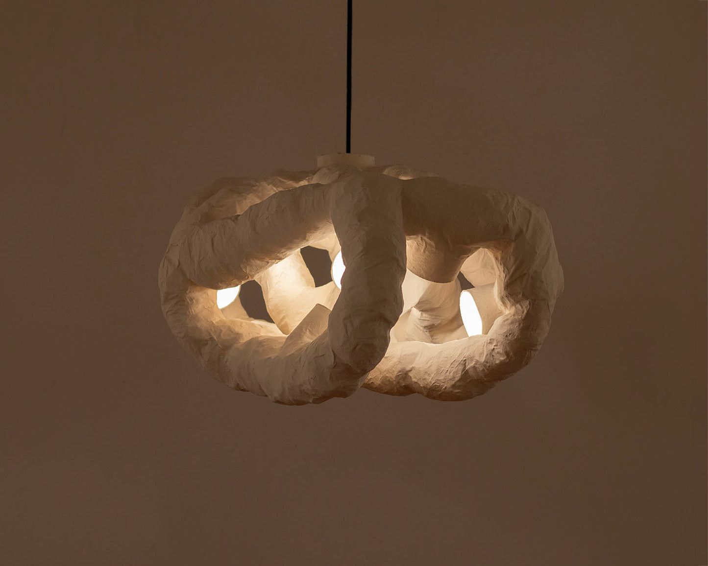 HANGING LIGHT SCULPTURE BY JEN WINK HAYS - 8 LIGHT CHANDELIER