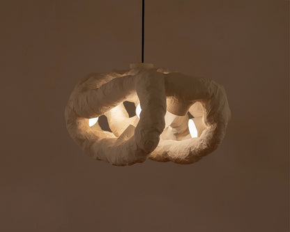 HANGING LIGHT SCULPTURE BY JEN WINK HAYS - 8 LIGHT CHANDELIER
