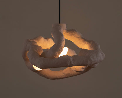 HANGING LIGHT SCULPTURE BY JEN WINK HAYS - 4 LIGHT CHANDELIER