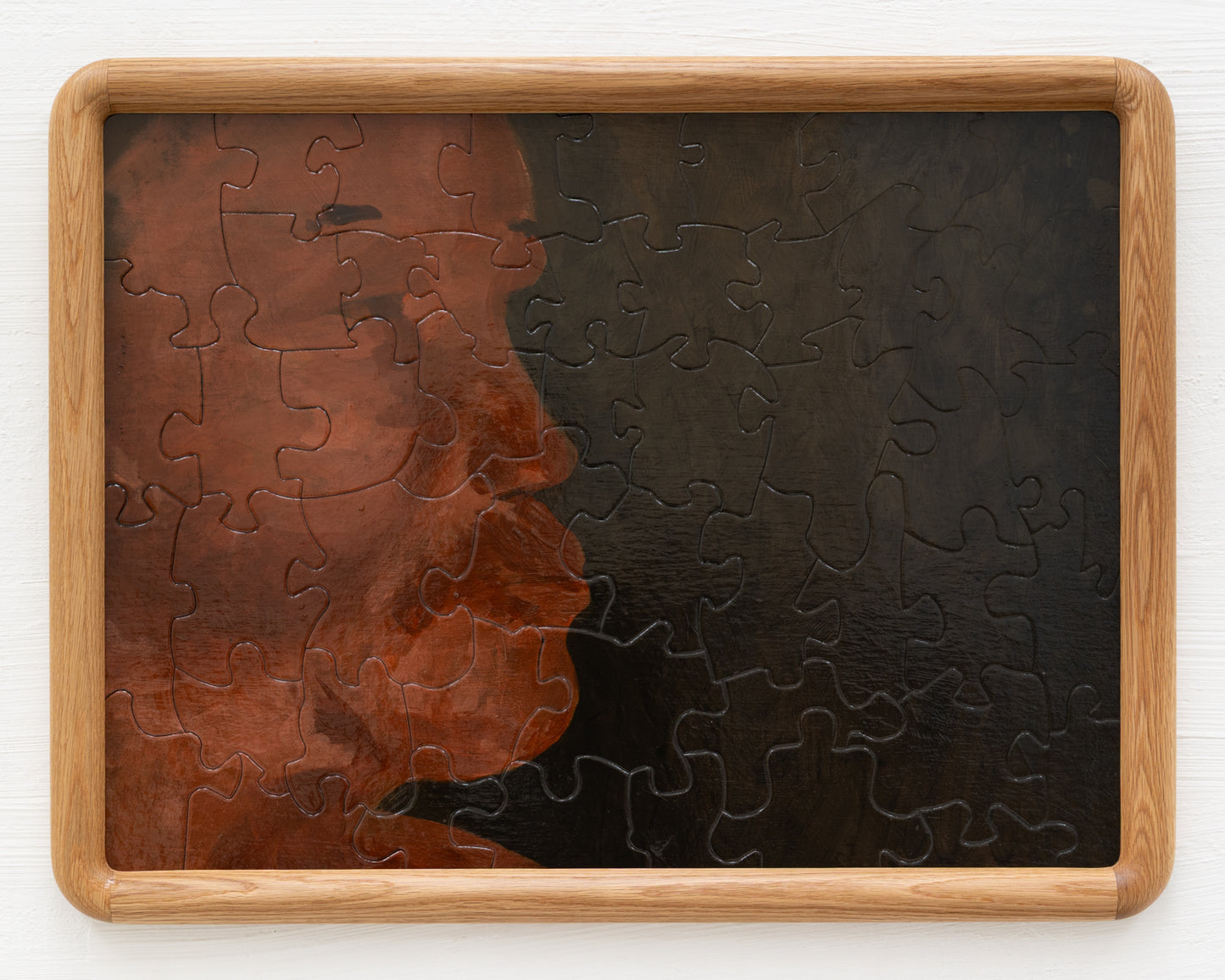 HAND-PAINTED JIGSAW PUZZLE - #1986, "THE REGULAR" - 20" H X 26" W