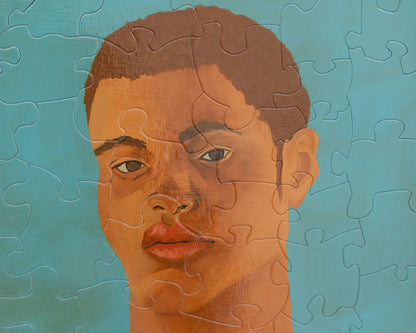 HAND-PAINTED JIGSAW PUZZLE - #1997, "CRISP JERSEY" - 26" H X 20" W