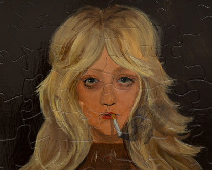 HAND-PAINTED JIGSAW PUZZLE - #1998, "FRESH CUT" - 26" H X 20" W