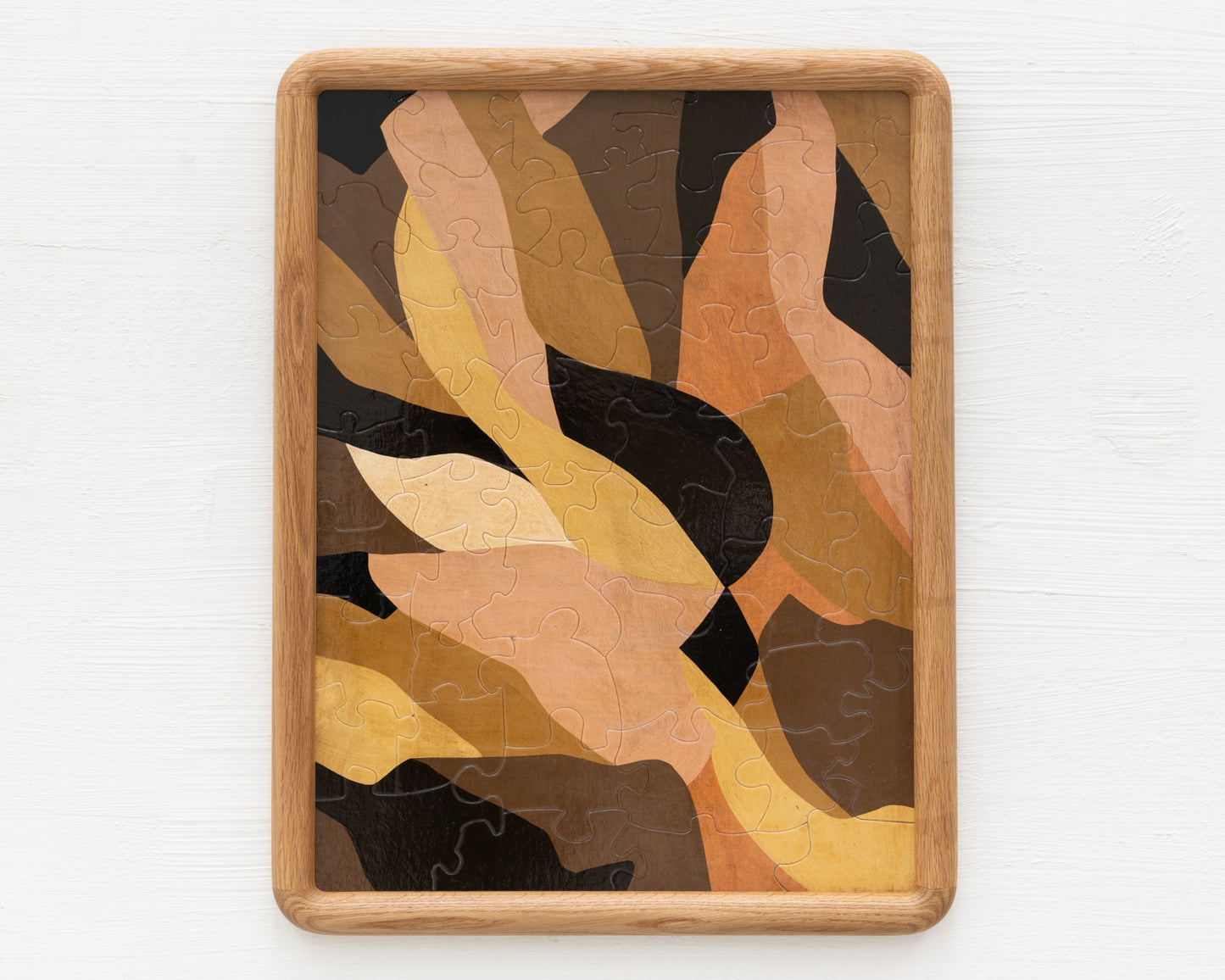 HAND-PAINTED JIGSAW PUZZLE - #2002, "ABSTRACT - SILK SCARF" - 26" H X 20" W