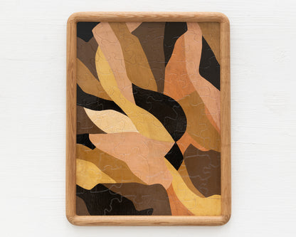 HAND-PAINTED JIGSAW PUZZLE - #2002, "ABSTRACT - SILK SCARF" - 26" H X 20" W