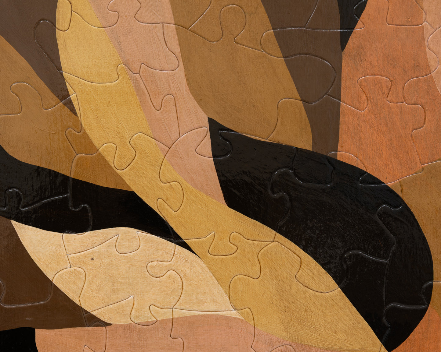 HAND-PAINTED JIGSAW PUZZLE - #2002, "ABSTRACT - SILK SCARF" - 26" H X 20" W
