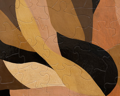 HAND-PAINTED JIGSAW PUZZLE - #2002, "ABSTRACT - SILK SCARF" - 26" H X 20" W