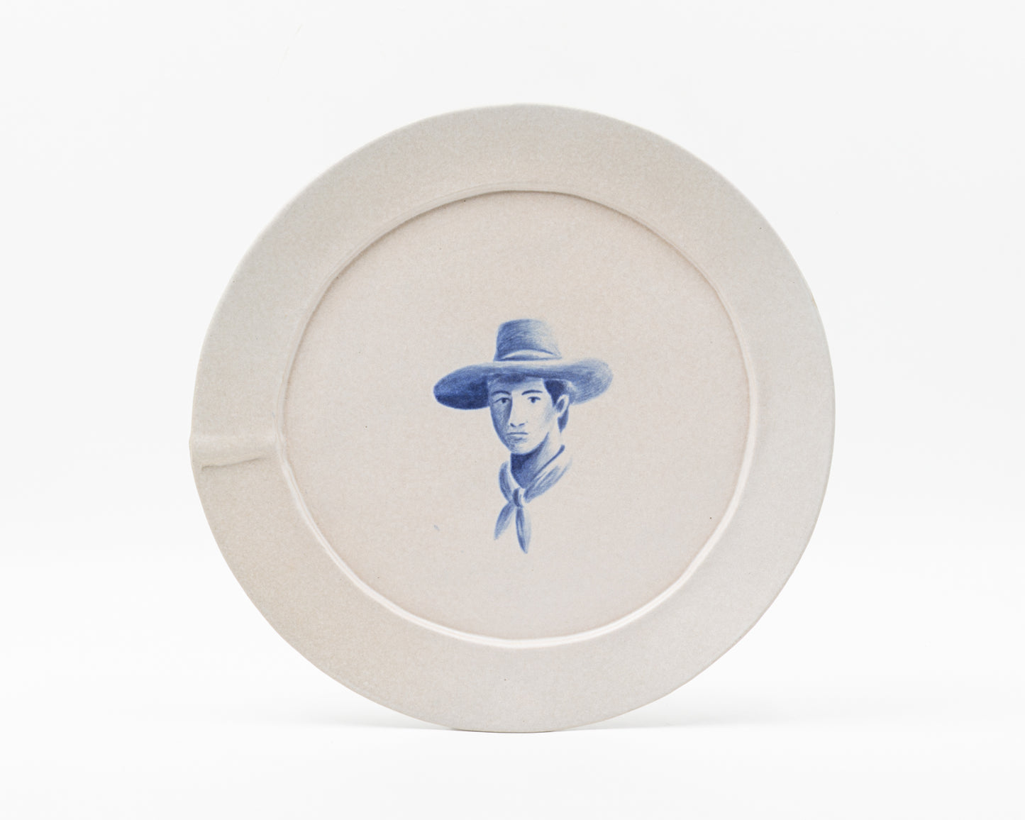 HAND-PAINTED COWBOY DINNER PLATE - #635 (ED. 2/12)
