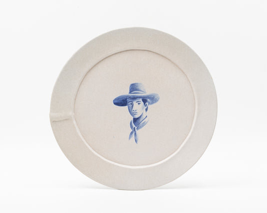 HAND-PAINTED COWBOY DINNER PLATE - #635 (ED. 2/12)