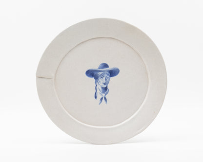 HAND-PAINTED COWBOY DINNER PLATE - #636 (ED. 3/12)