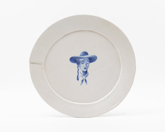 HAND-PAINTED COWBOY DINNER PLATE - #636 (ED. 3/12)