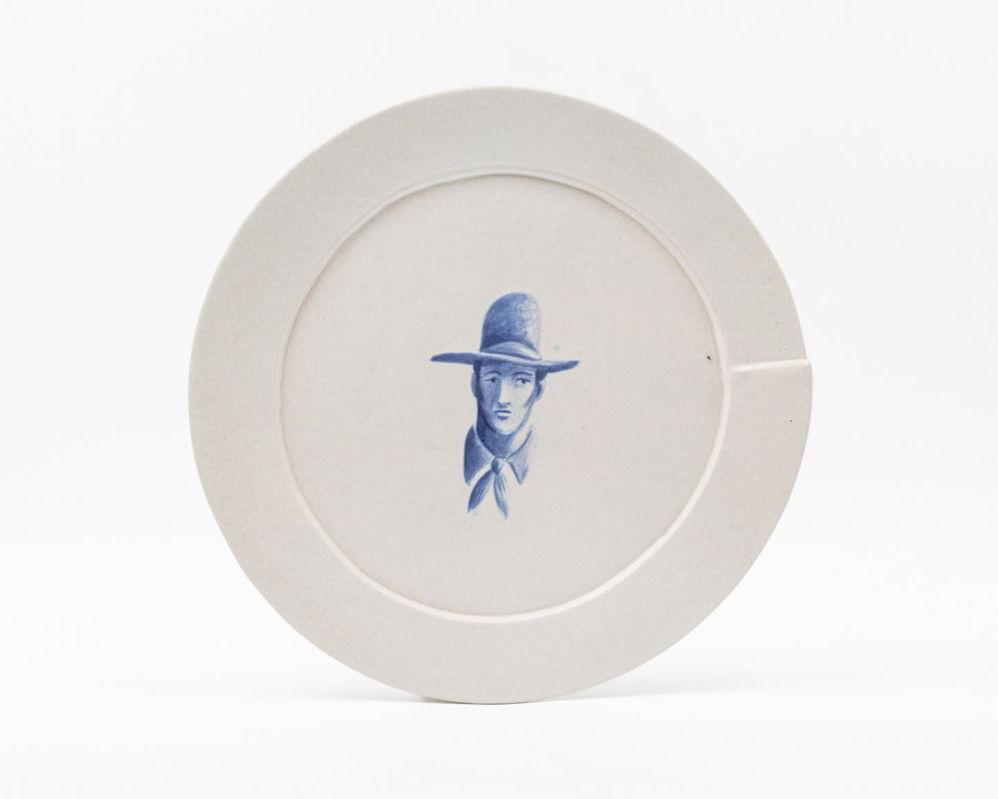 HAND-PAINTED COWBOY DINNER PLATE - #637 (ED. 4/12)