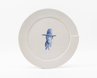 HAND-PAINTED COWBOY DINNER PLATE - #637 (ED. 4/12)