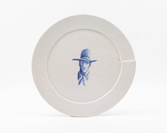 HAND-PAINTED COWBOY DINNER PLATE - #637 (ED. 4/12)