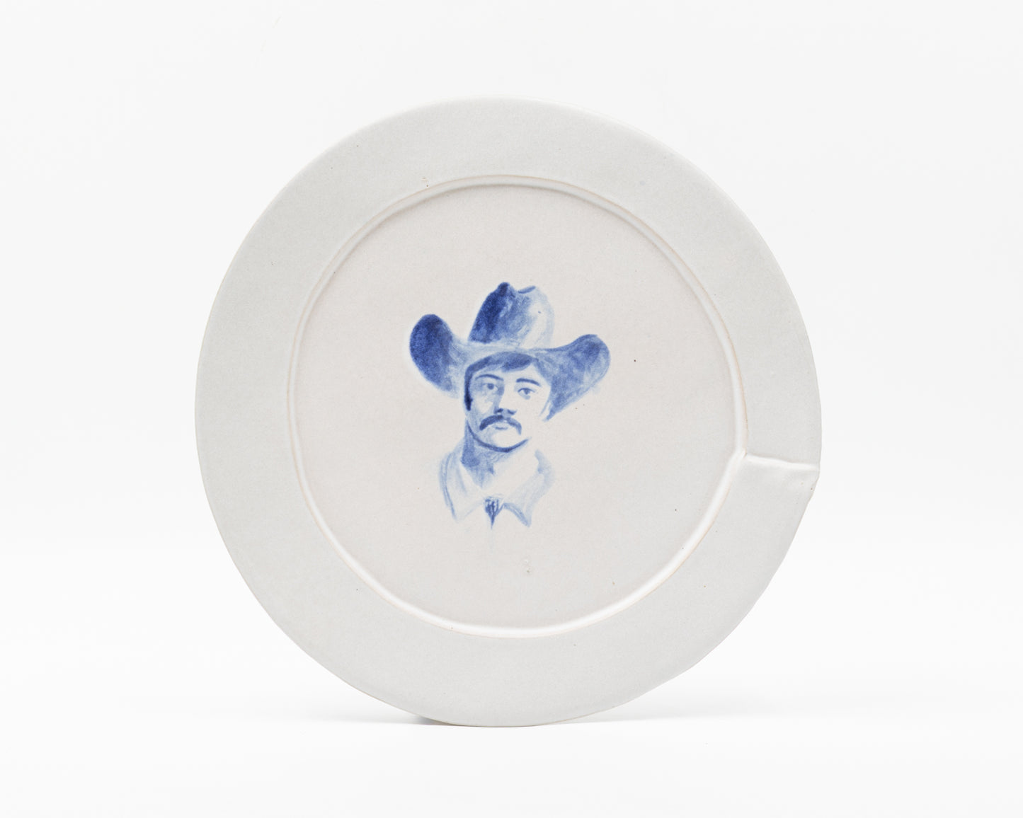HAND-PAINTED COWBOY DINNER PLATE - #639 (ED. 6/12)