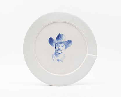 HAND-PAINTED COWBOY DINNER PLATE - #639 (ED. 6/12)