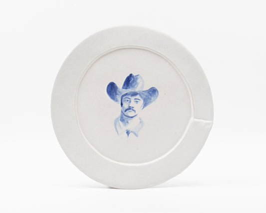 HAND-PAINTED COWBOY DINNER PLATE - #639 (ED. 6/12)