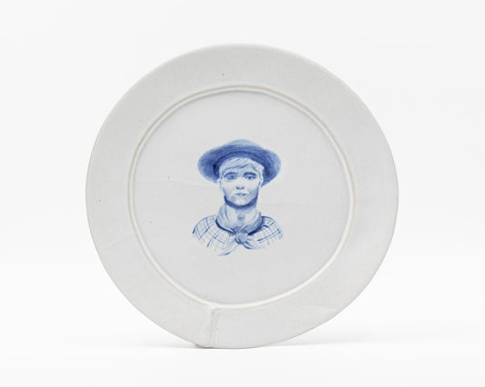 HAND-PAINTED COWBOY DINNER PLATE - #641 (ED. 8/12)