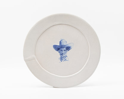 HAND-PAINTED COWBOY DINNER PLATE - #643 (ED. 10/12)