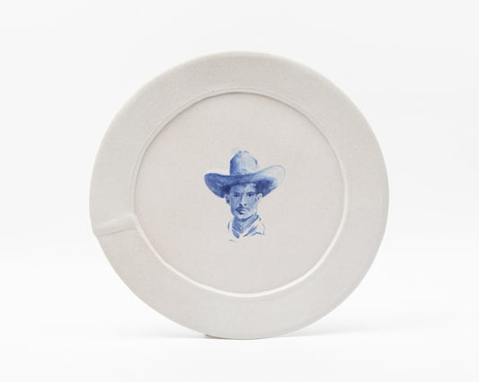 HAND-PAINTED COWBOY DINNER PLATE - #643 (ED. 10/12)