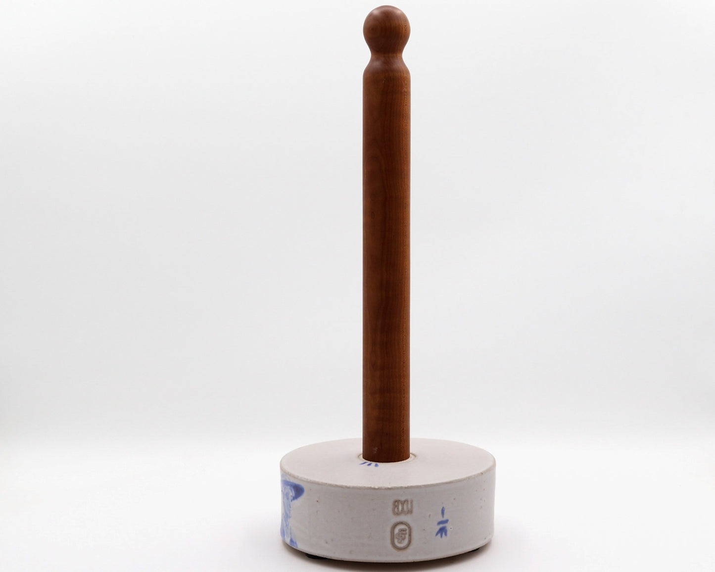 HAND-PAINTED CERAMIC PAPER TOWEL HOLDER - #61