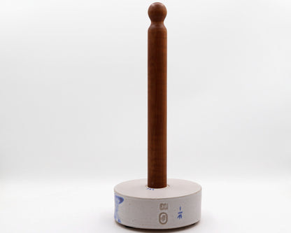 HAND-PAINTED CERAMIC PAPER TOWEL HOLDER - #61