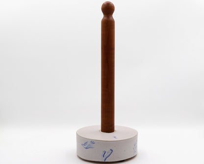 HAND-PAINTED CERAMIC PAPER TOWEL HOLDER - #61