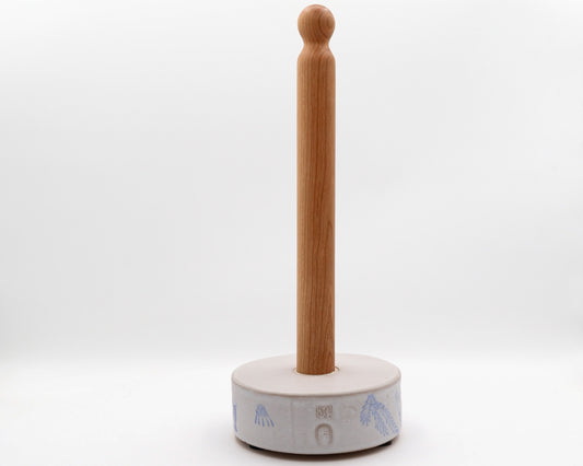 HAND-PAINTED CERAMIC PAPER TOWEL HOLDER - #64