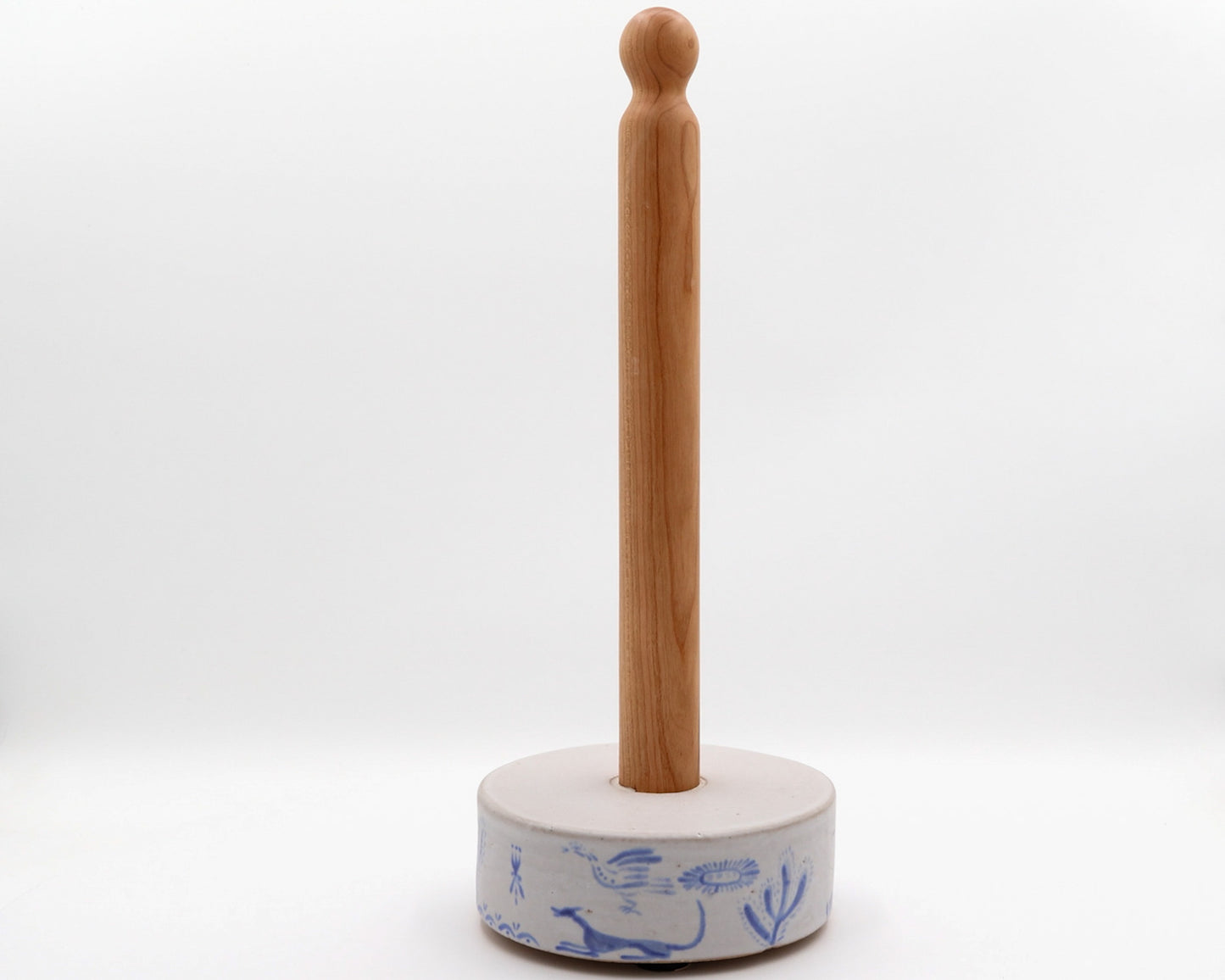 HAND-PAINTED CERAMIC PAPER TOWEL HOLDER - #64
