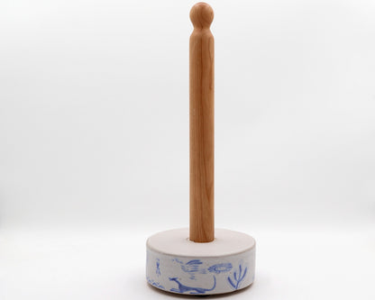 HAND-PAINTED CERAMIC PAPER TOWEL HOLDER - #64