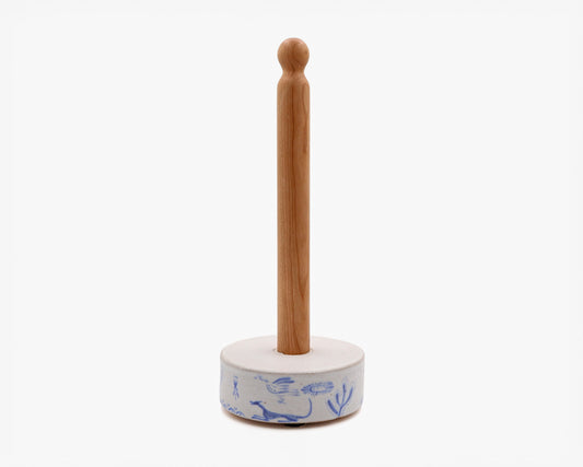 HAND-PAINTED CERAMIC PAPER TOWEL HOLDER - #64