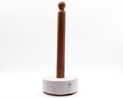 HAND-PAINTED CERAMIC PAPER TOWEL HOLDER - #76