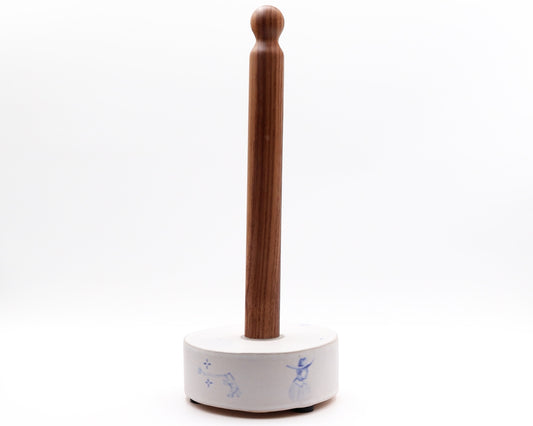 HAND-PAINTED CERAMIC PAPER TOWEL HOLDER - #76
