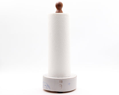 HAND-PAINTED CERAMIC PAPER TOWEL HOLDER - #76