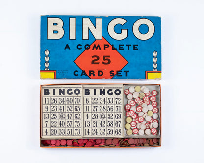 VINTAGE 1950S MILTON BRADLEY BINGO GAME SET