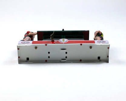 VINTAGE TIN TABLE TENNIS WIND-UP TOY - WORKS!