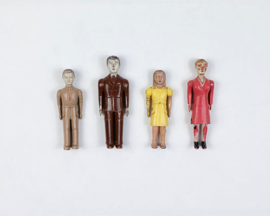 VINTAGE MID-CENTURY RENWAL JOINTED DOLLHOUSE FIGURES