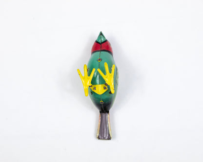 VINTAGE TIN WIND-UP BIRD TOY