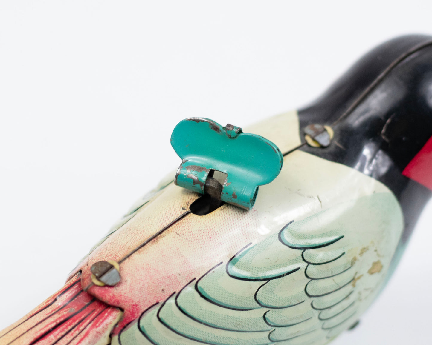 VINTAGE TIN WIND-UP BIRD TOY