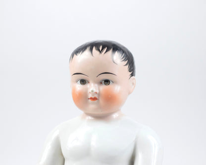 VINTAGE GERMAN "FROZEN CHARLIE" PORCELAIN DOLL