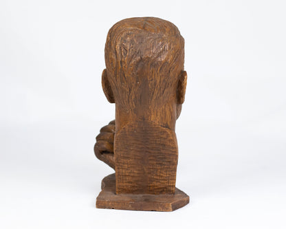 VINTAGE LIFE-SIZE SCULPTURAL MALE HEAD