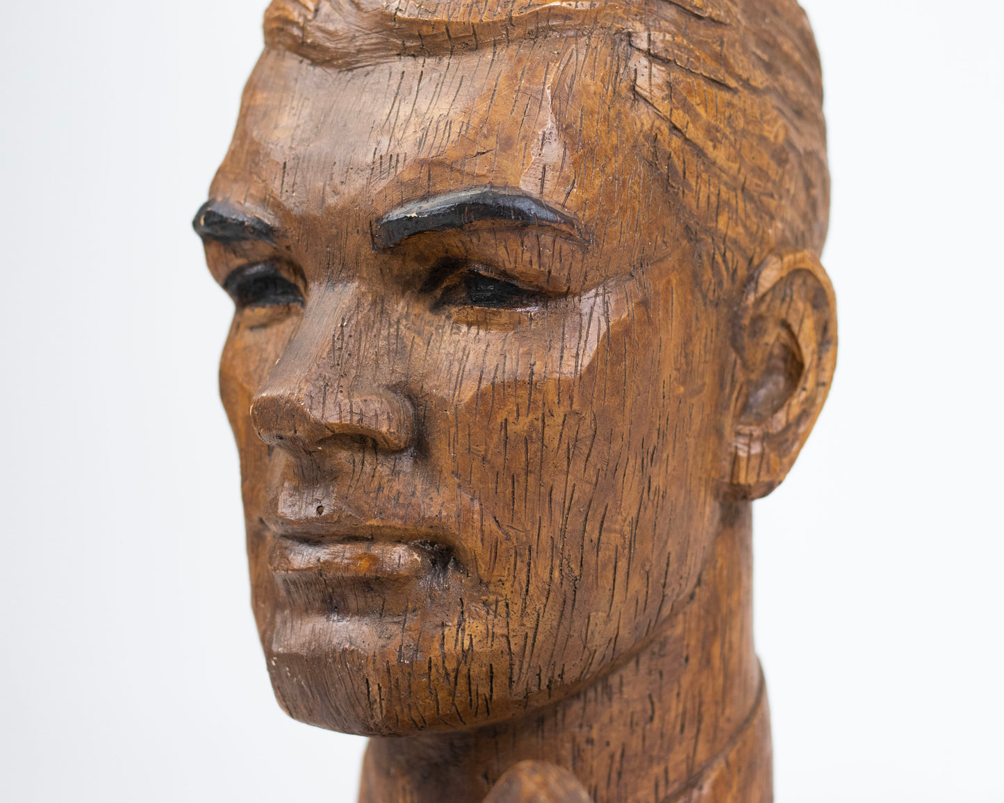 VINTAGE LIFE-SIZE SCULPTURAL MALE HEAD