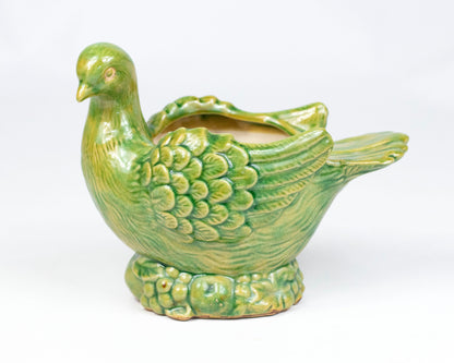 VINTAGE 1990S ITALIAN CERAMIC BIRD PLANTER