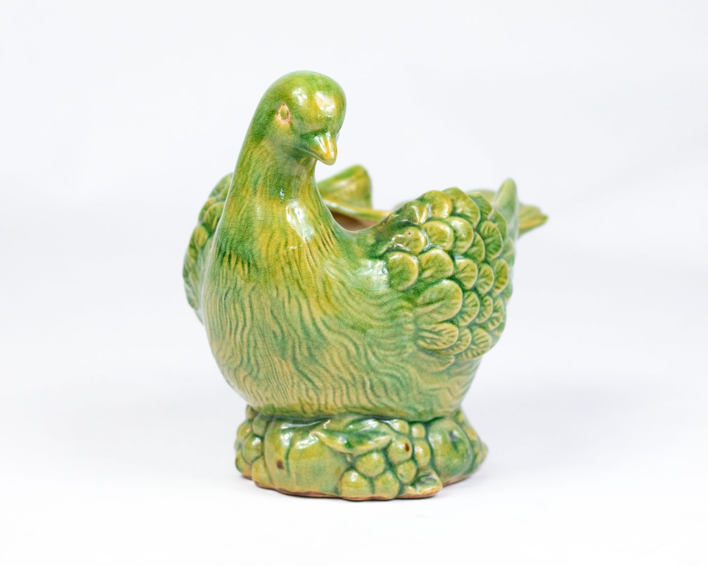 VINTAGE 1990S ITALIAN CERAMIC BIRD PLANTER